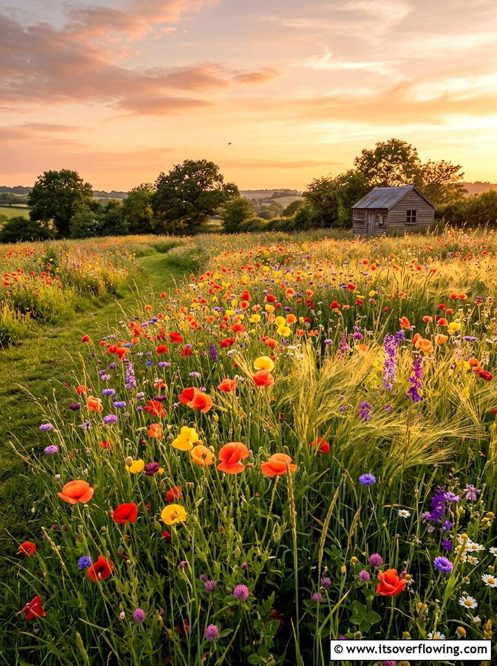 Wildflower meadow - 25 backyard ideas with bird garden