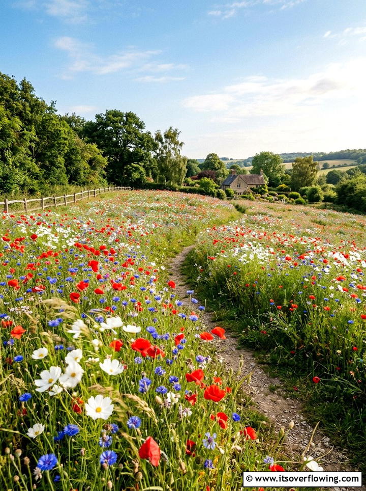 Wildflower meadow backyard - 25 creative garden ideas with maximal flower color