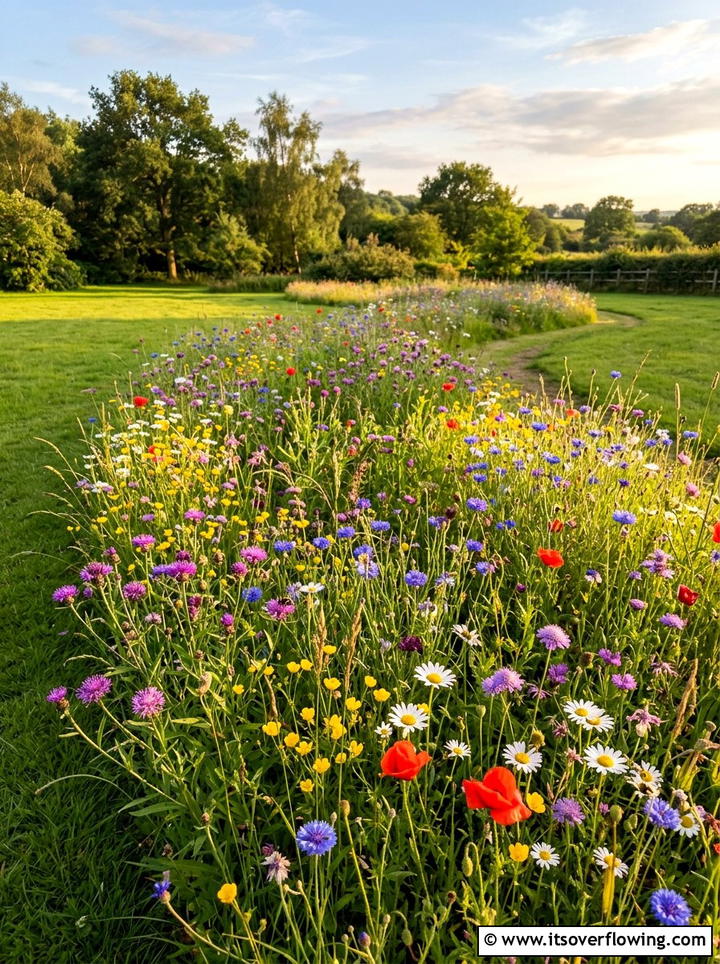 Wildflower meadow patch - 25 cheap garden ideas with seeds