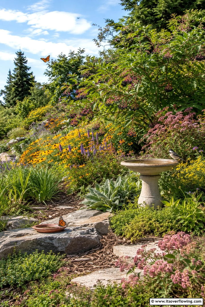Wildlife Friendly Slope Garden - 30 Sloped Garden Ideas to Transform Challenging Yards