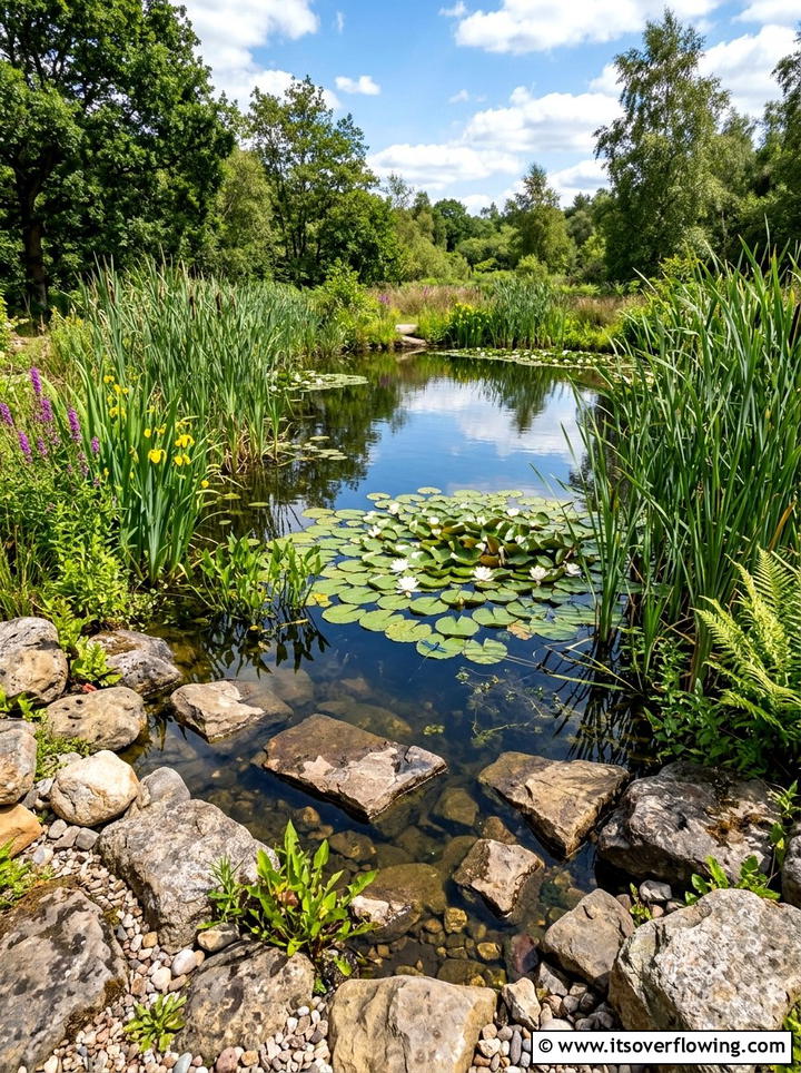 Wildlife Pond - 25 backyard ideas with boulder accents