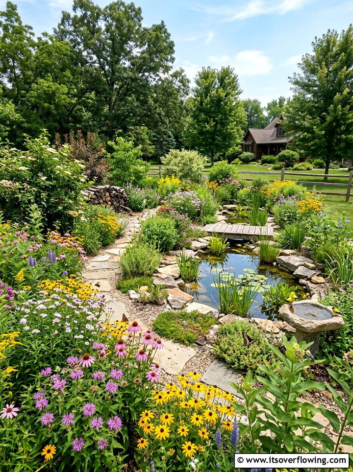 Wildlife habitat garden - 25 creative garden ideas with native wildflowers