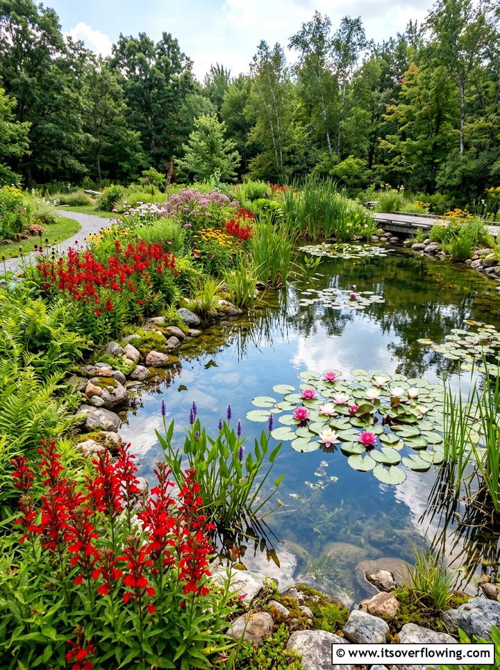 Wildlife pond garden - 25 creative garden ideas with pollinator beds