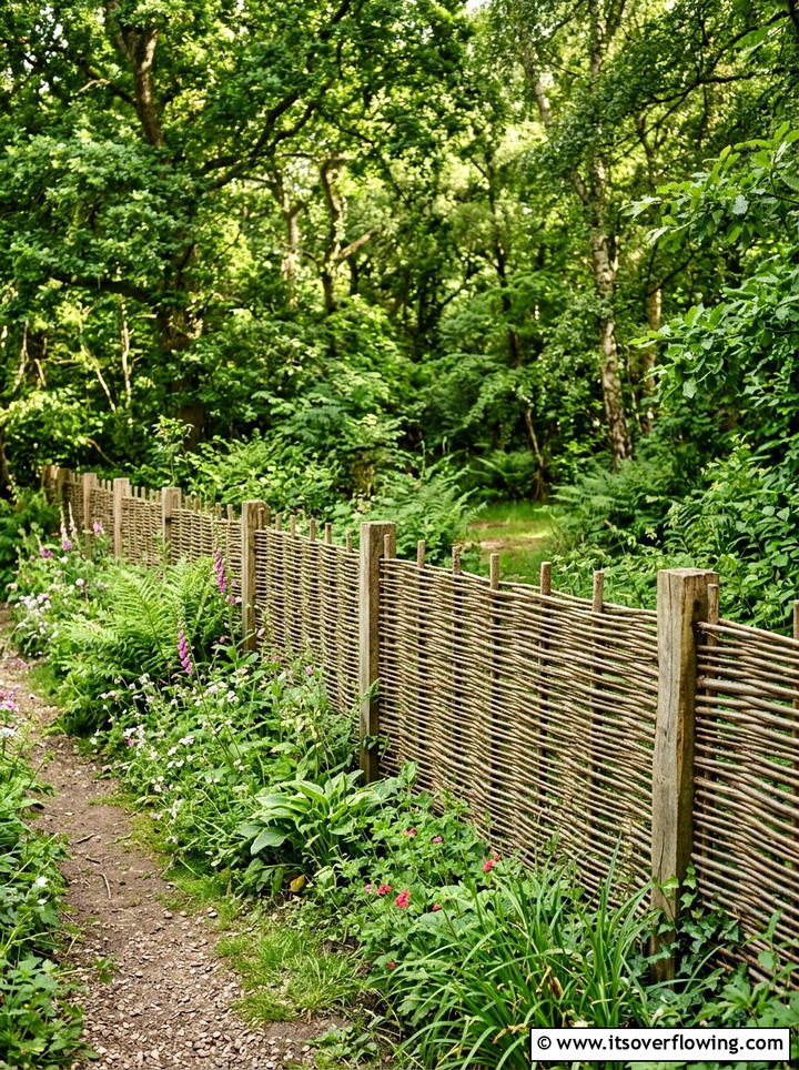 Willow Hurdle Fence - 25 garden ideas for privacy