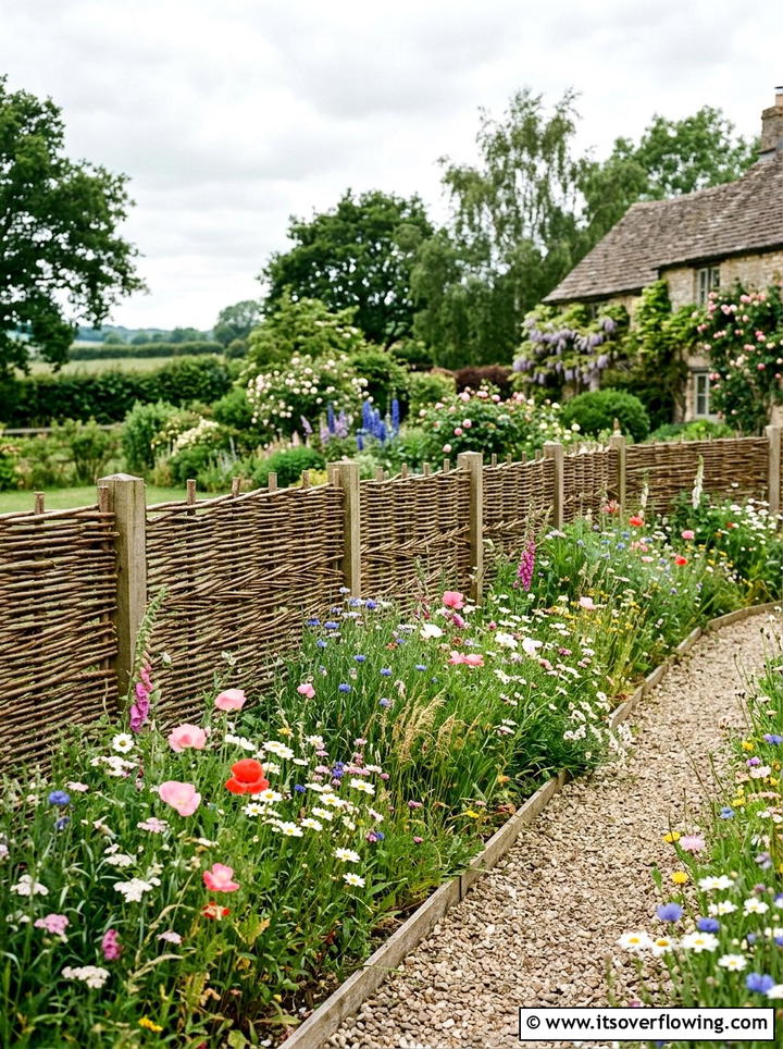 Willow Hurdle Fence - 25 garden design ideas with privacy screens