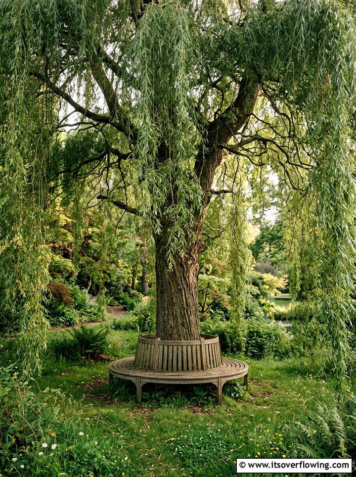 Willow tree canopy - 25 creative garden ideas with hidden garden corners