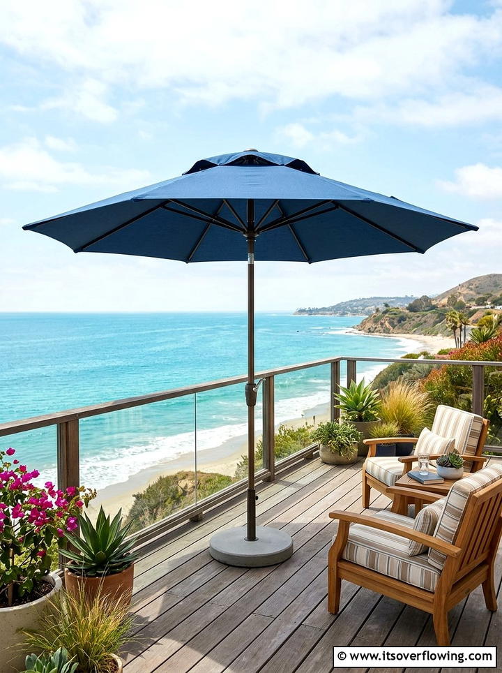 Wind Resistant Patio Umbrella - 25 backyard ideas with umbrellas