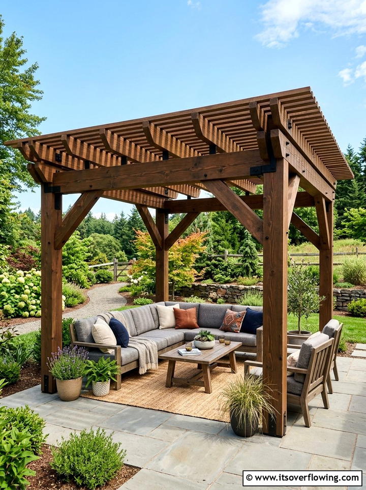 Wind resistant pergola - 25 garden ideas for windy areas