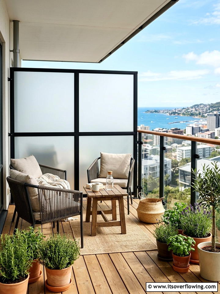 Windbreak Screen For Balcony - 25 small garden ideas for windy balconies