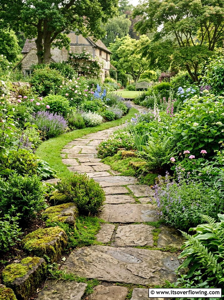 Winding Stone Walkway - 25 garden ideas for narrow yards