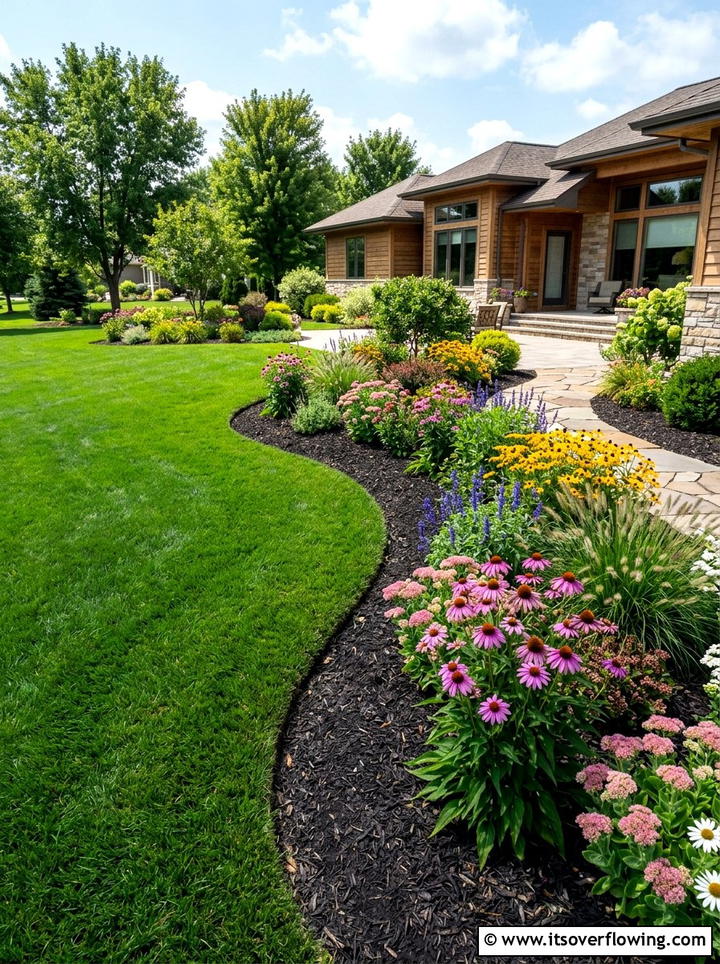 Winding lawn edge - 25 garden design ideas with curves
