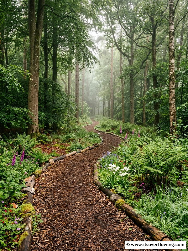Winding woodland trail - 25 garden design ideas with curves