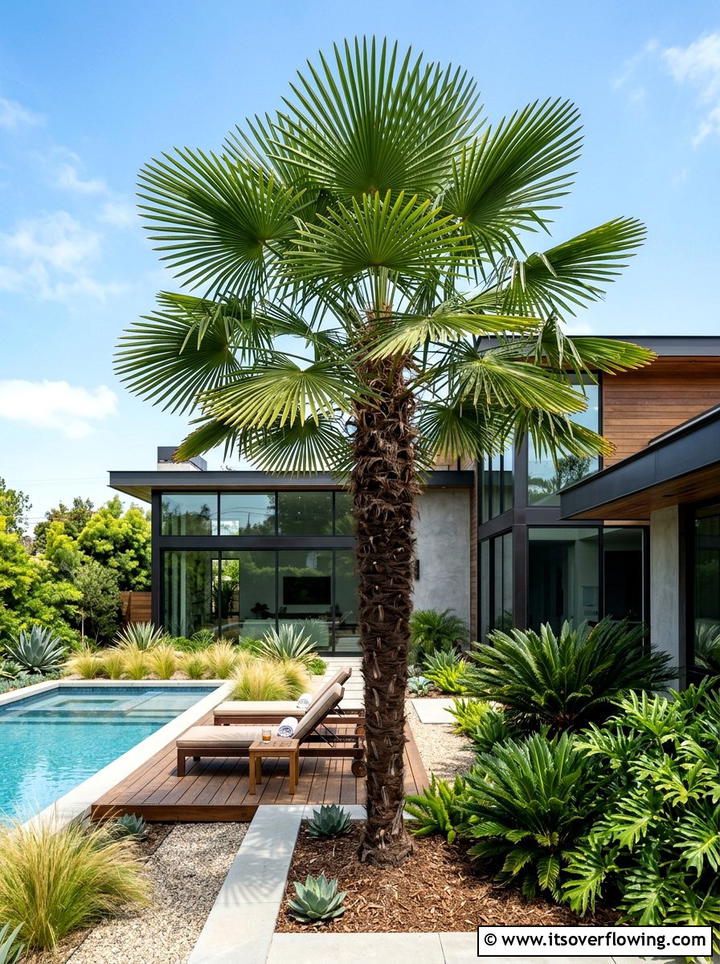 Windmill palm height - 25 creative garden ideas with sensory planting