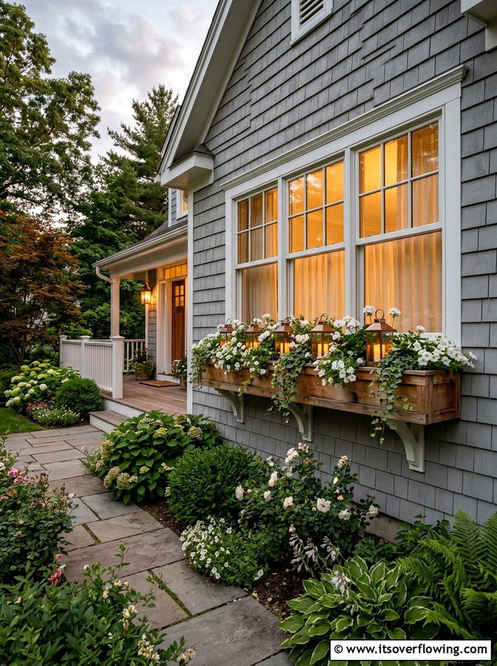 Window Box Candle - 25 garden decor ideas with candles