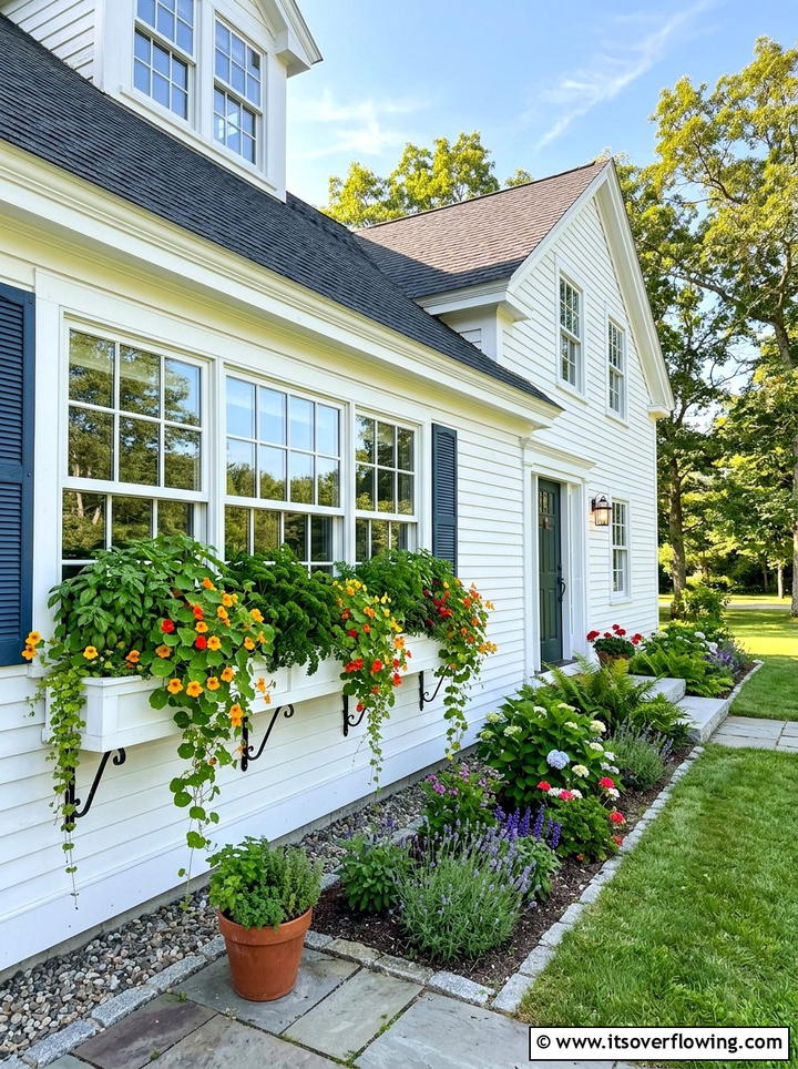 Window Box Herbs - 25 backyard ideas with herb garden