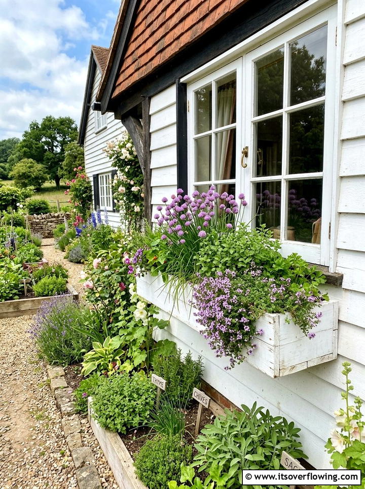 Window Box Planter - 25 garden ideas with herbs