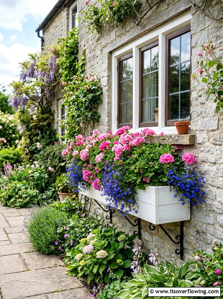 Window Box Planter - 25 small garden ideas with cottage style