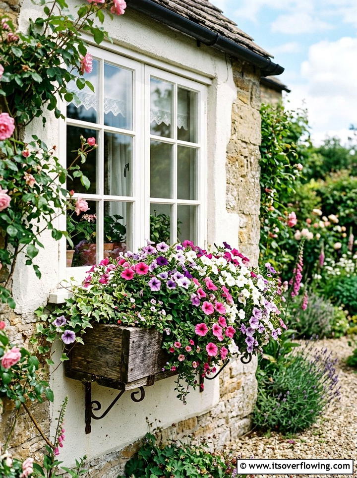 Window Box Planter - 25 upcycled garden ideas with old fence boards