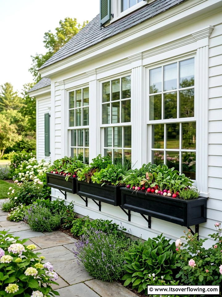 Window Box Vegetable Garden - 25 creative garden ideas with container vegetables