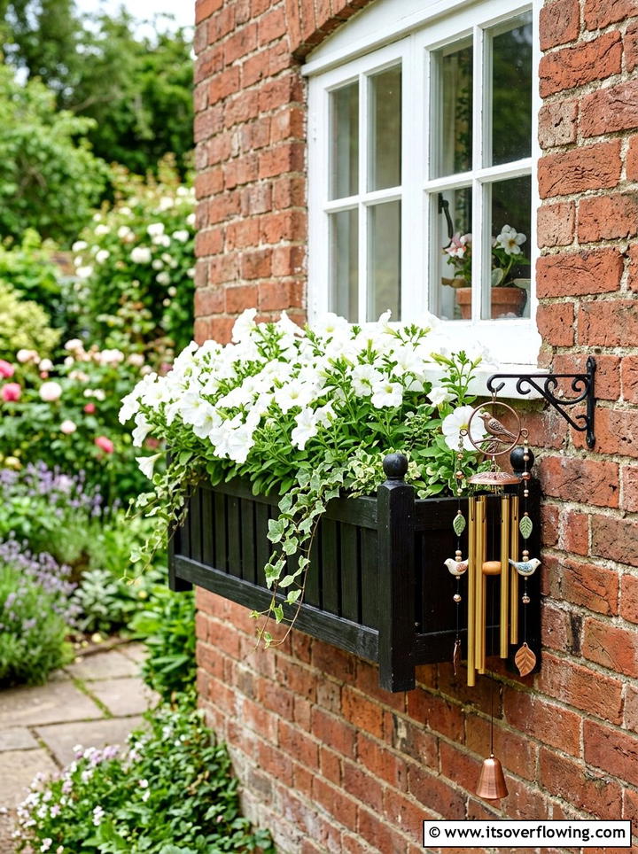 Window Box Wind Chime - 25 backyard decorating ideas with wind chimes