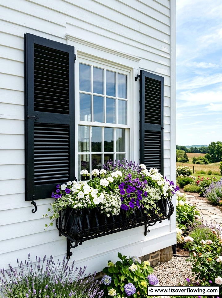 Window Flower Box - 25 front porch decor ideas with farmhouse charm