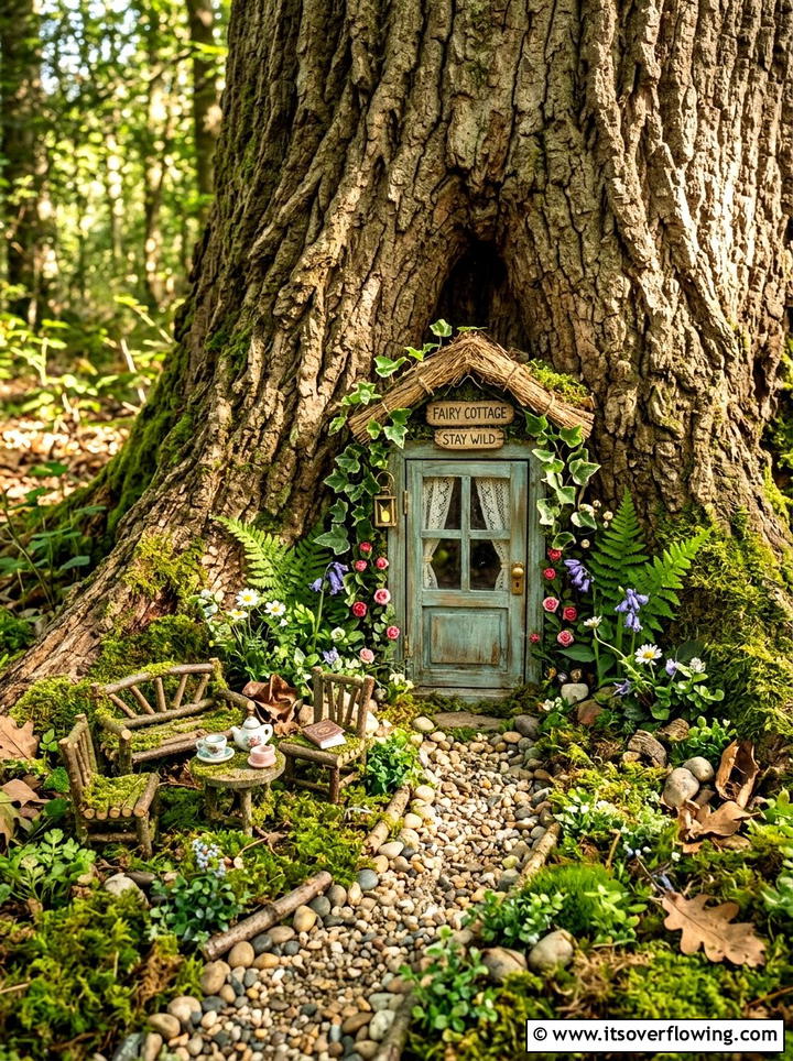 Window Frame Fairy Garden - 25 garden decor ideas with old windows