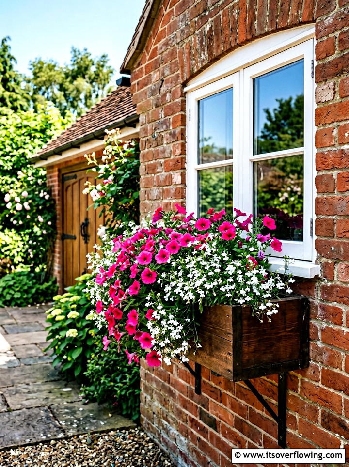 Window Frame Flower Box - 25 garden decor ideas with old windows
