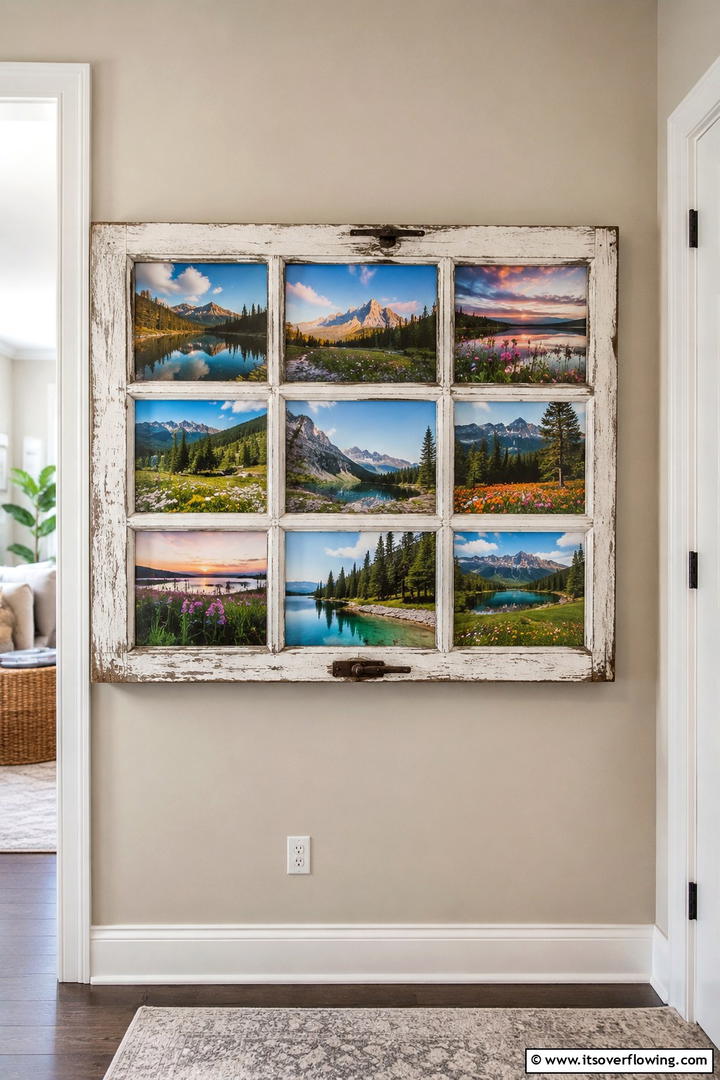 Window Frame Photo Display - 30 Photo Display Ideas to Showcase Your Favorite Memories