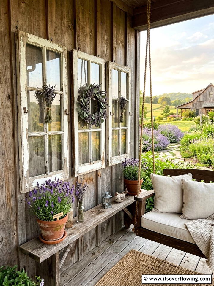 Window Frame Wall Decor - 25 backyard decorating ideas with wall decor