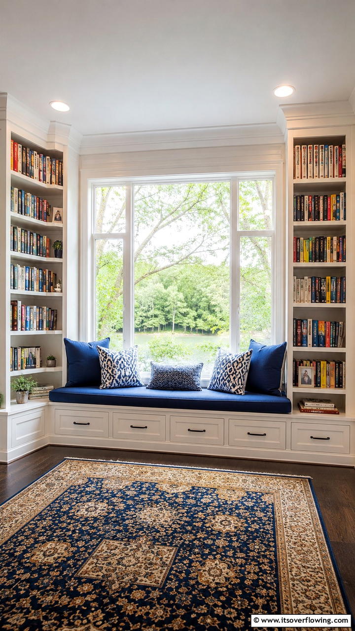 Window Seat with Built in Bookshelves - 25 Built-in Bookshelf Ideas for Stylish Home Storage