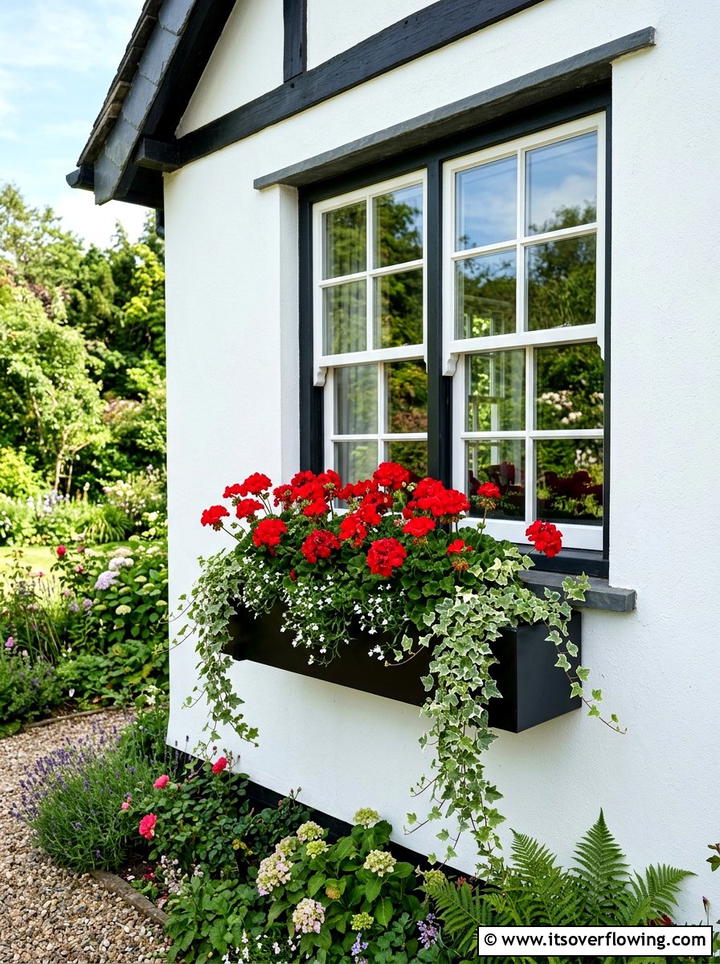 Window box planter - 25 garden ideas for rental homes