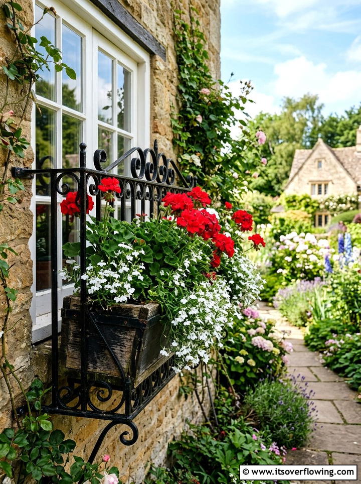 Window box planter - 25 small garden ideas for patio