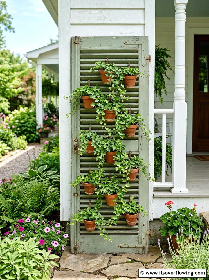 Window shutter garden - 25 reusing old things ideas for vertical garden