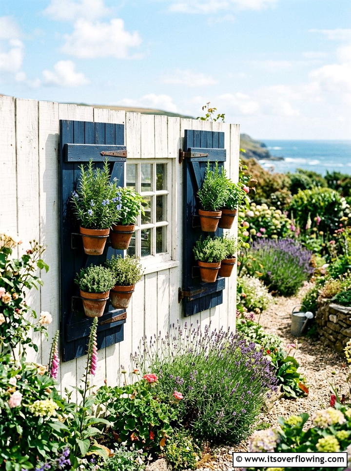 Window shutter planter - 25 upcycled garden ideas on a budget