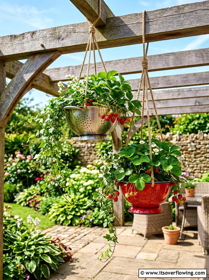 Wine Bottle Garden Border - 25 backyard ideas with repurposed containers