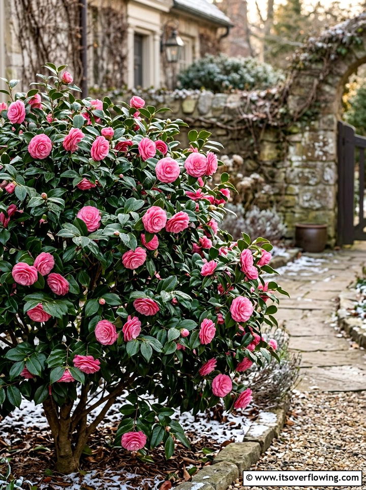 Winter Camellia - 25 garden ideas for year round color