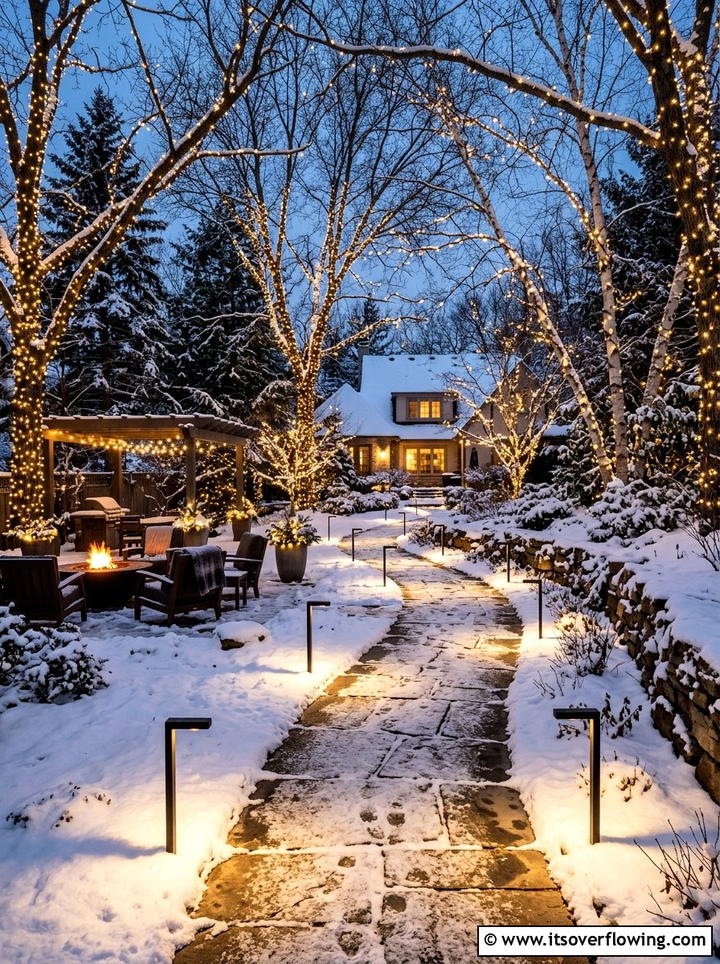 Winter Garden Lighting - 25 garden ideas for winter