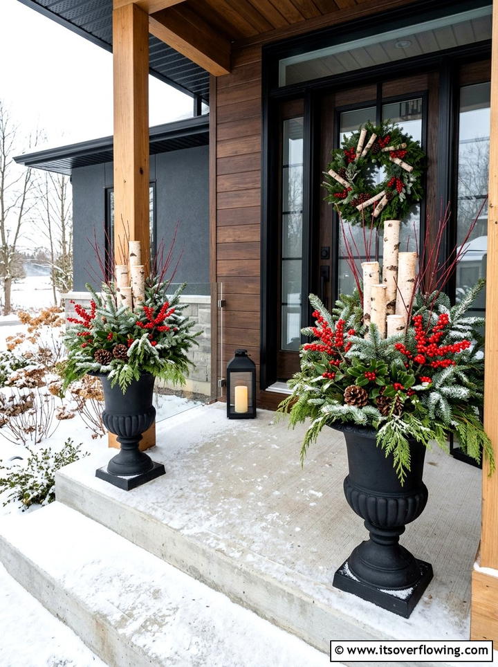Winter Porch Planters - 25 garden ideas for winter
