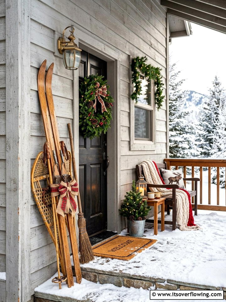 Winter Sport Decor - 25 front porch decor ideas for christmas