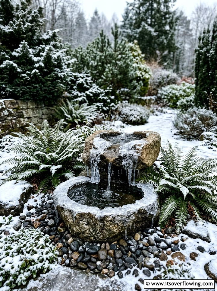 Winter Water Feature - 25 garden ideas for winter