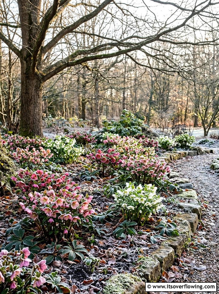 Winter flowering hellebores - 25 creative garden ideas for winter interest