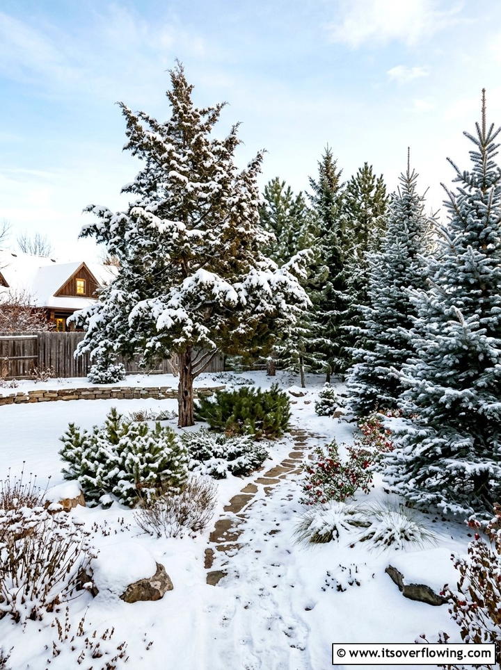 Winter interest with native evergreens - 25 backyard ideas with native plants