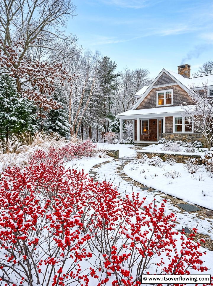 Winterberry Landscape - 25 garden design ideas with low maintenance shrubs