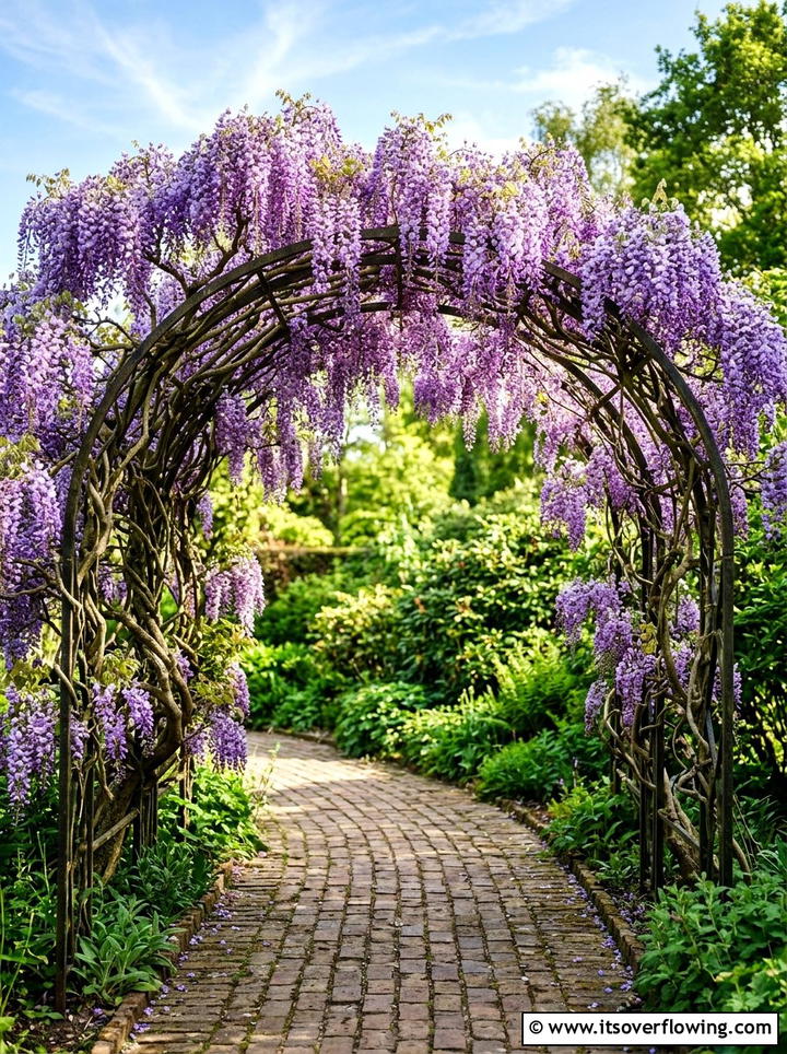 Wisteria Archway - 25 creative garden ideas with archway flowers