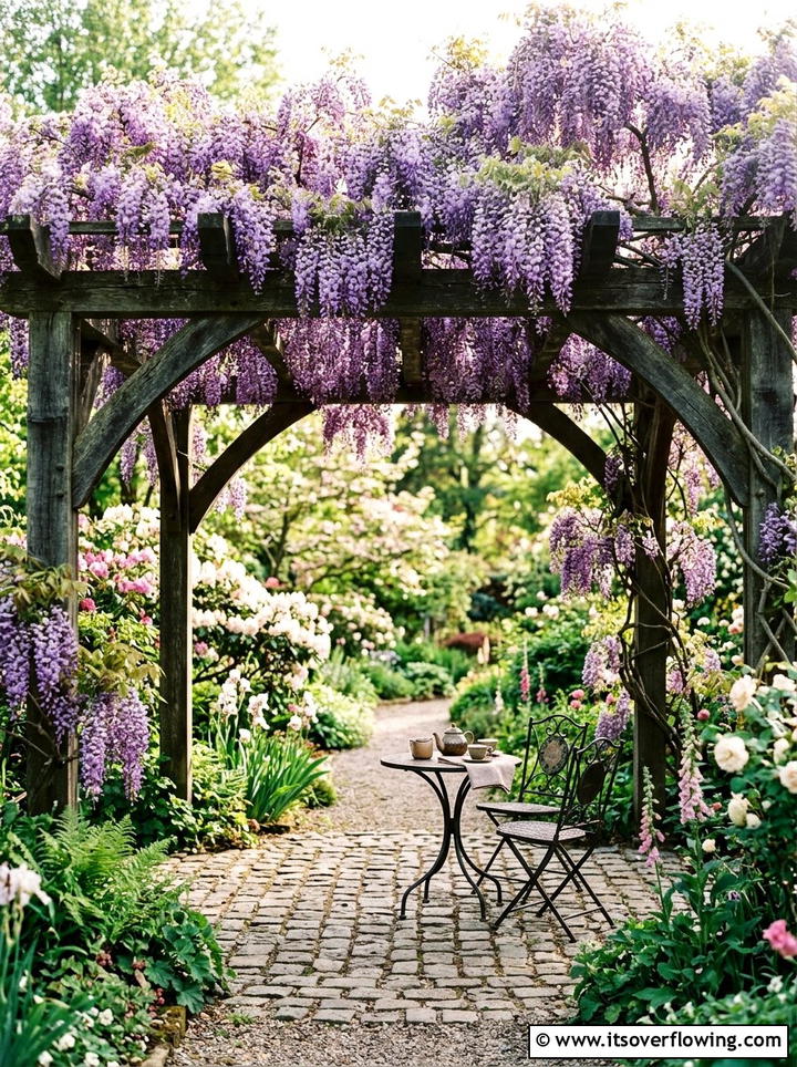 Wisteria Trellis - 25 backyard ideas with shade structures