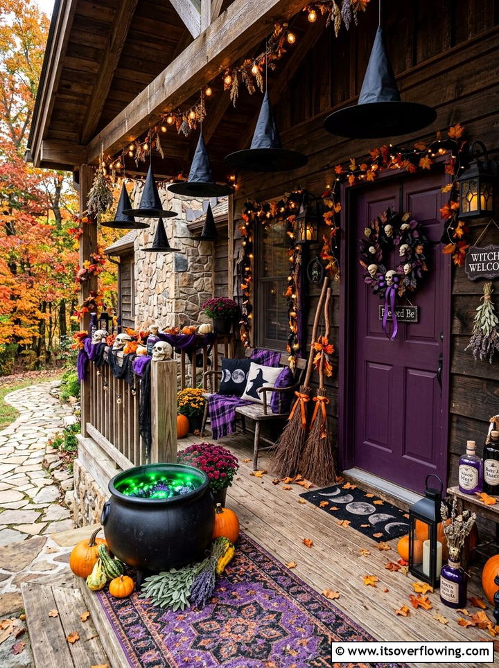 Witchy Porch Decor - 25 front porch decor ideas for halloween