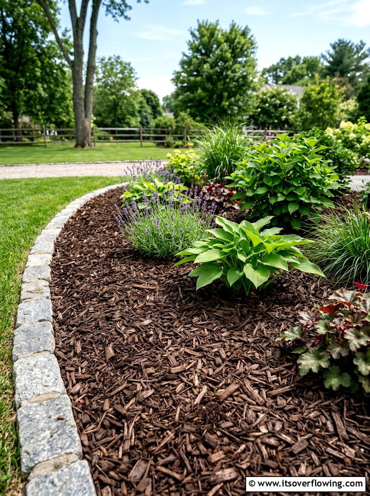 Wood Chip Mulch - 25 garden ideas for hot climate