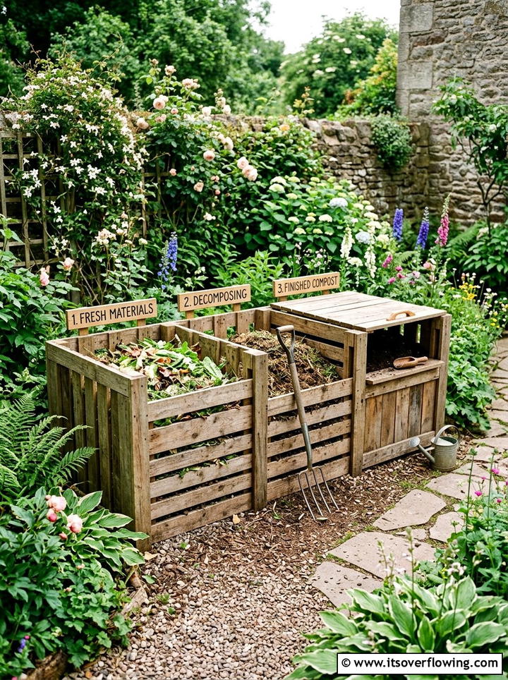 Wood Compost Bin - 25 garden ideas with reclaimed wood