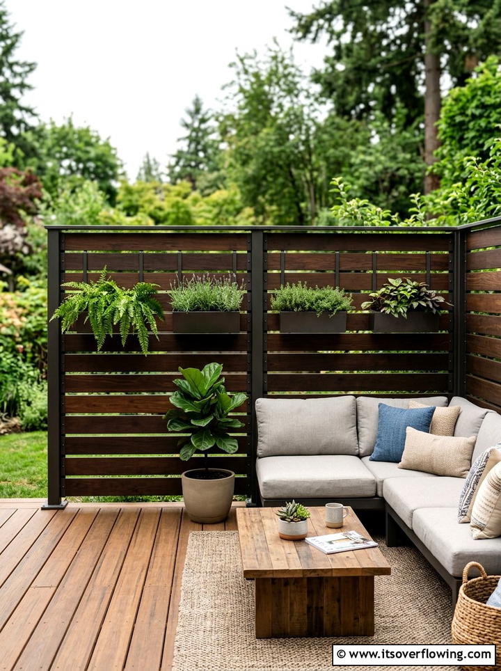 Wood Deck Privacy Screen - 25 backyard ideas with wood deck