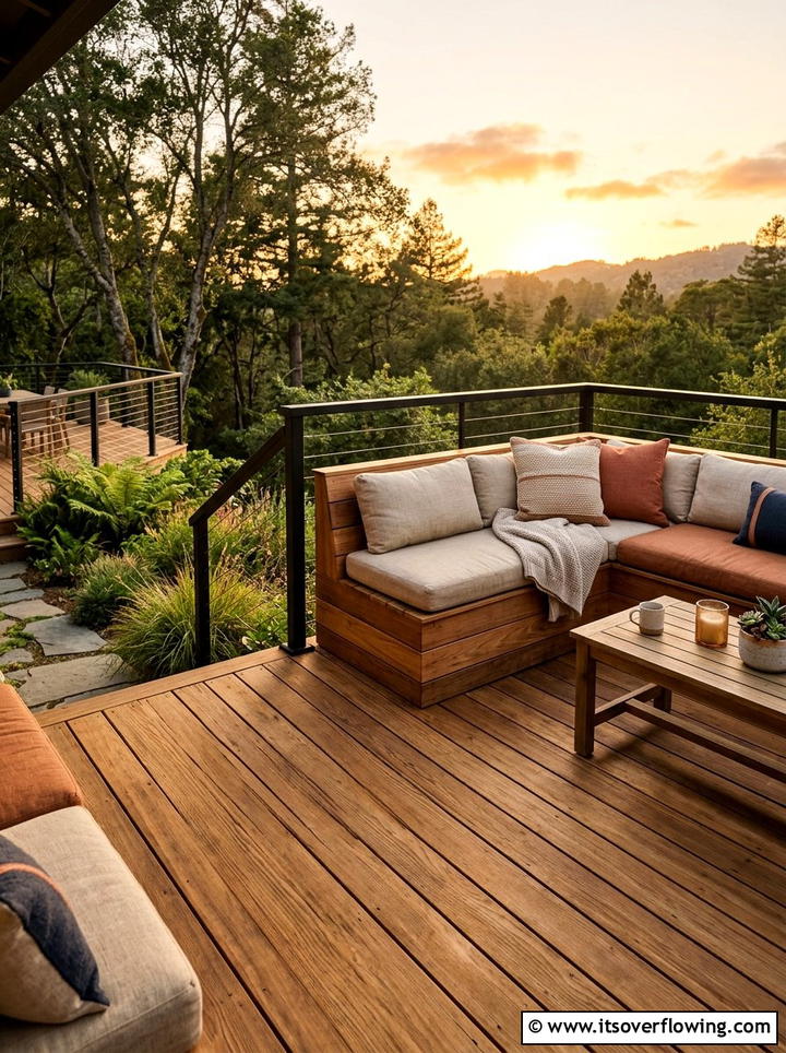 Wood Decking - 25 small garden ideas with no lawn